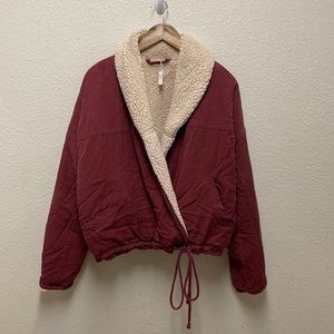 Free People Mix It Up Reversible Sherpa Jacket Medium